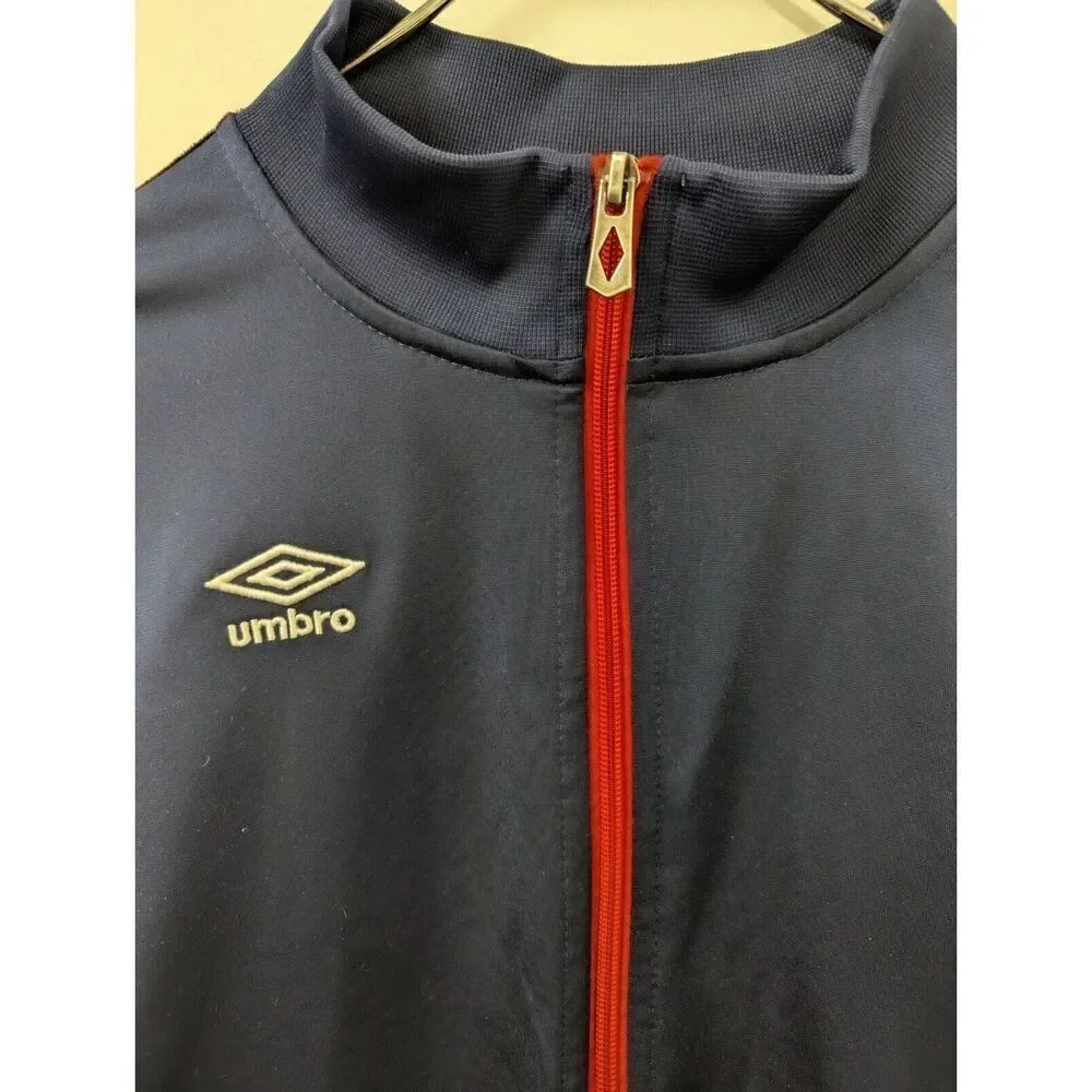 Youth Boys Umbro‎ Full Zip Warmup Track Jacket Gray Red XL 14/16  Gray Red